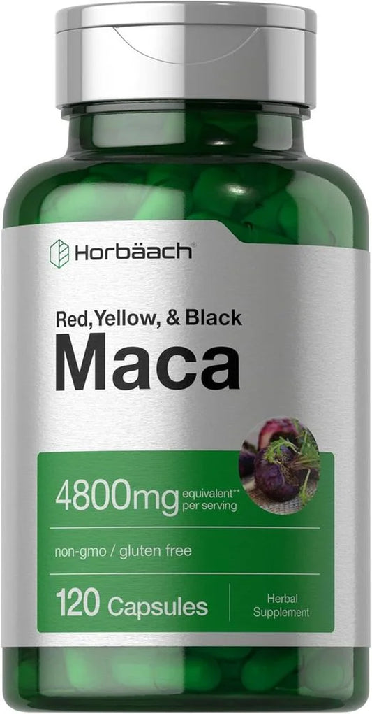 Maca Root Capsules | 4800Mg | 120 Count | for Men and Women | by